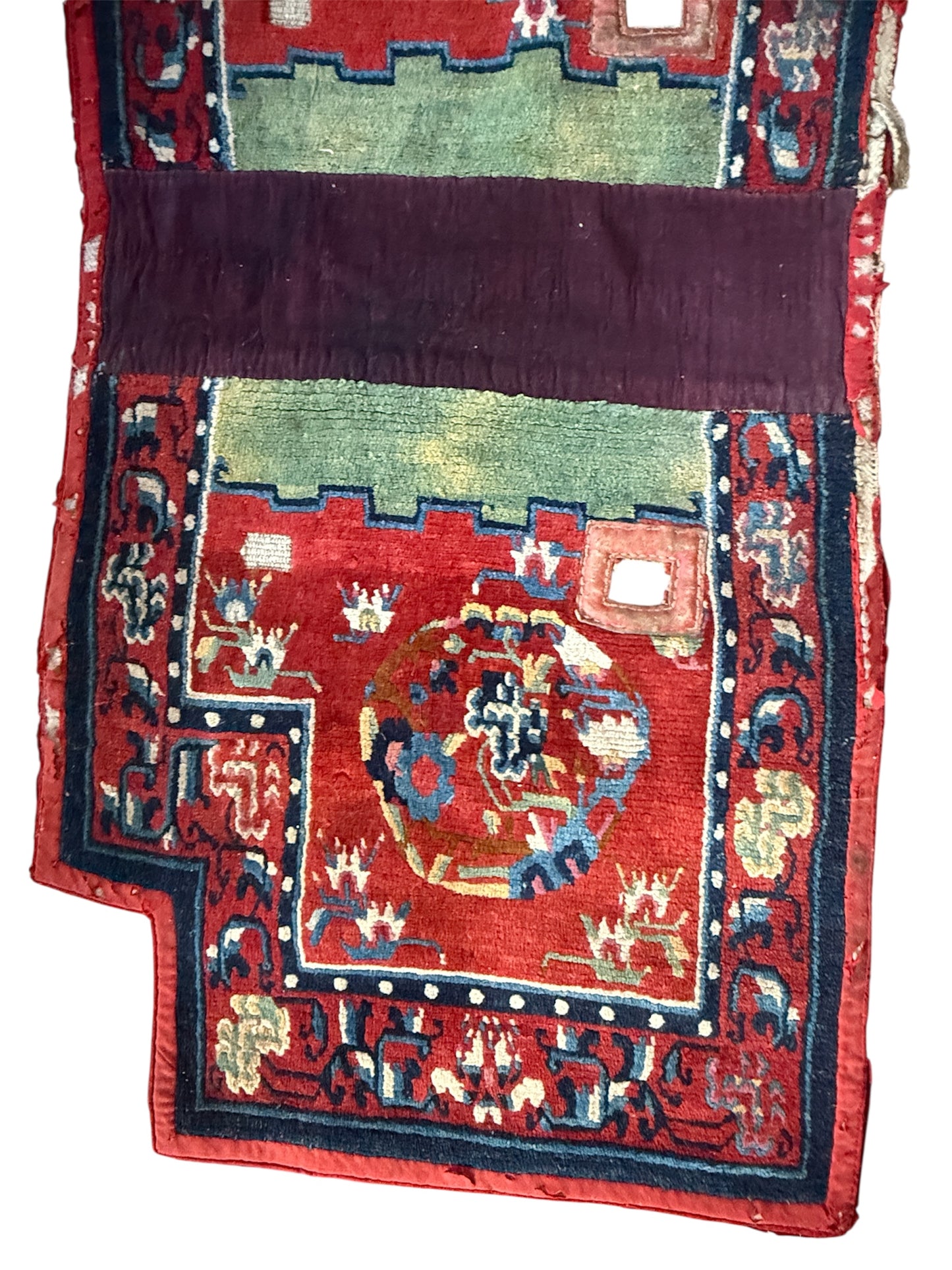 An antique Tibetan saddle rug