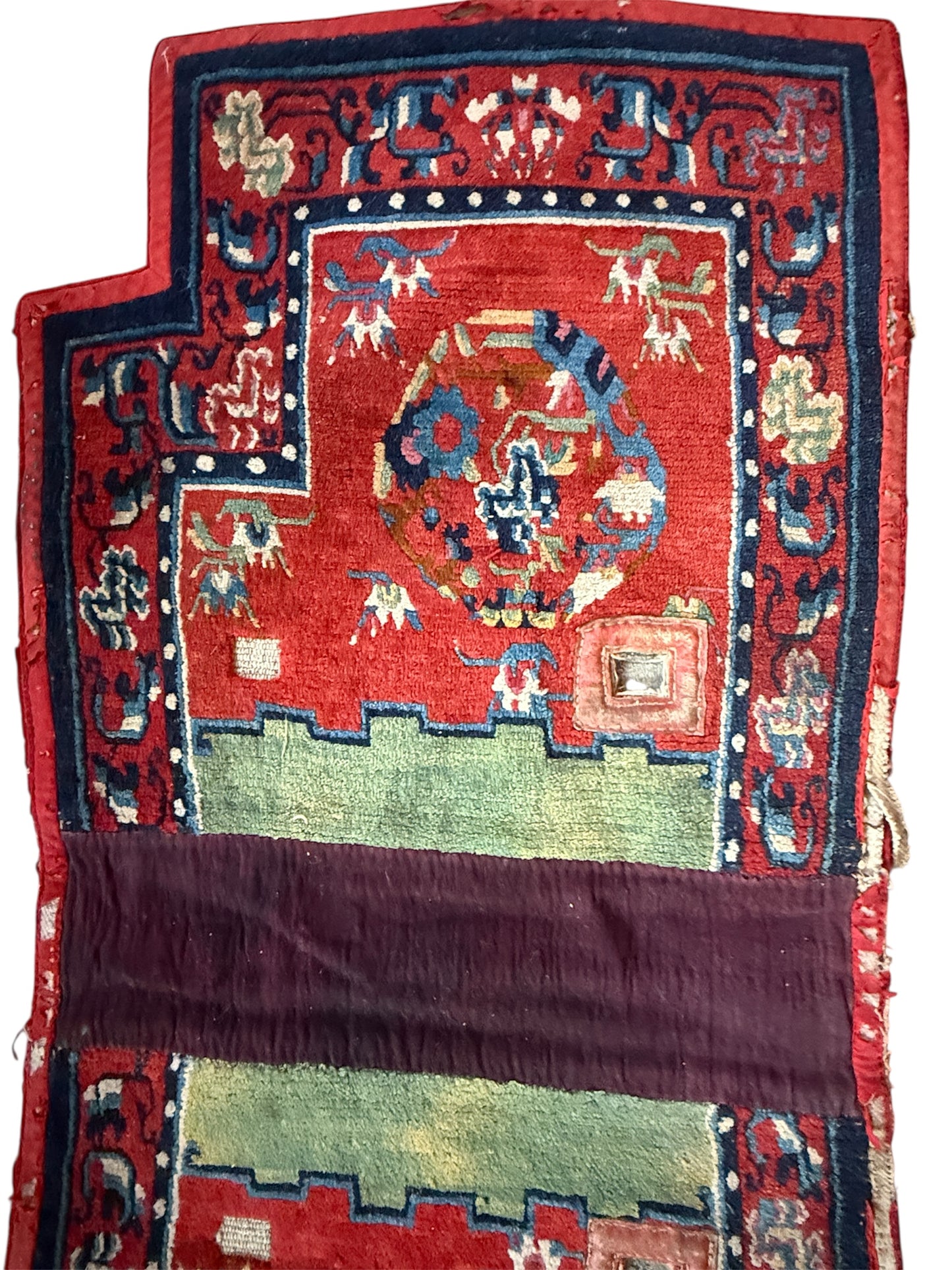 An antique Tibetan saddle rug
