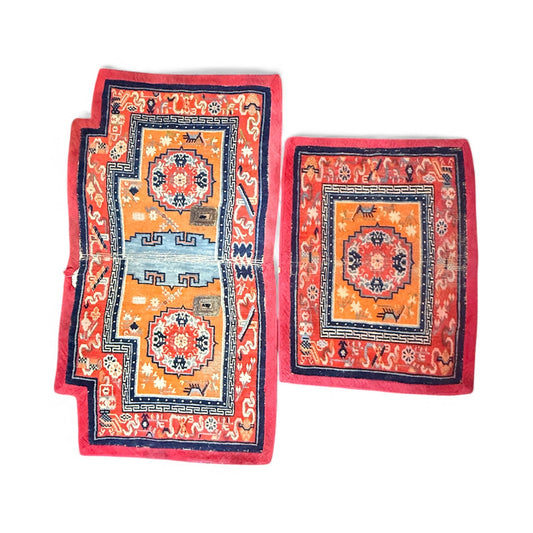 Antique Tibetan saddle blanket/rug