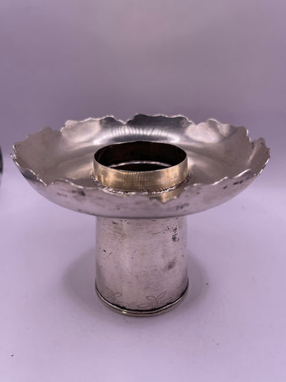 Antique silver Tibetan cup stand