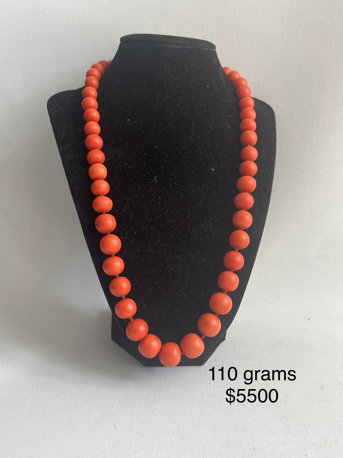 Antique coral beads necklace