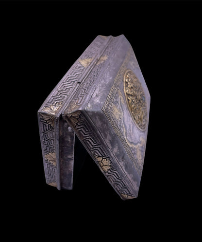 Antique silver and gilded silver Bhutanese betel nut box
