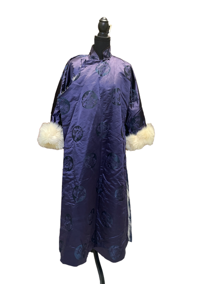 A fur lined women’s winter robe