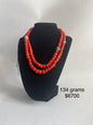 Antique coral beads necklace