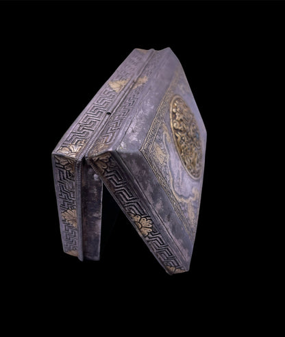 Antique silver and gilded silver Bhutanese betel nut box