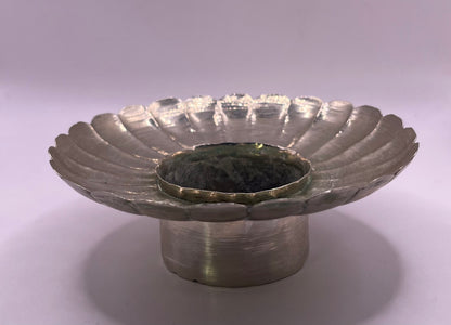 Pair of Antique silver Tibetan cup stands