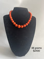 Antique coral beads necklace