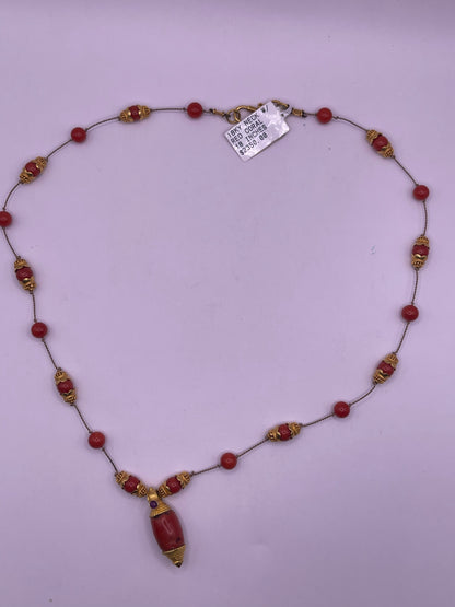 A 18kt gold and coral necklace