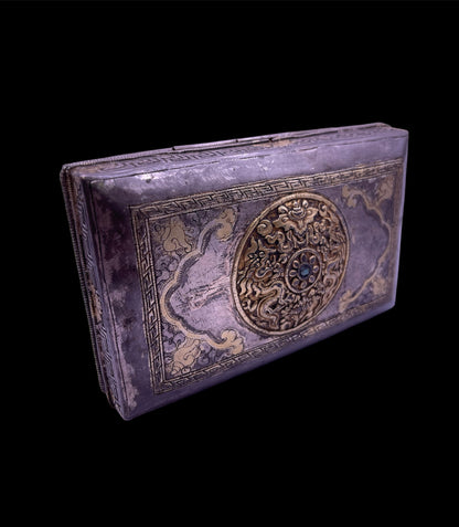Antique silver and gilded silver Bhutanese betel nut box