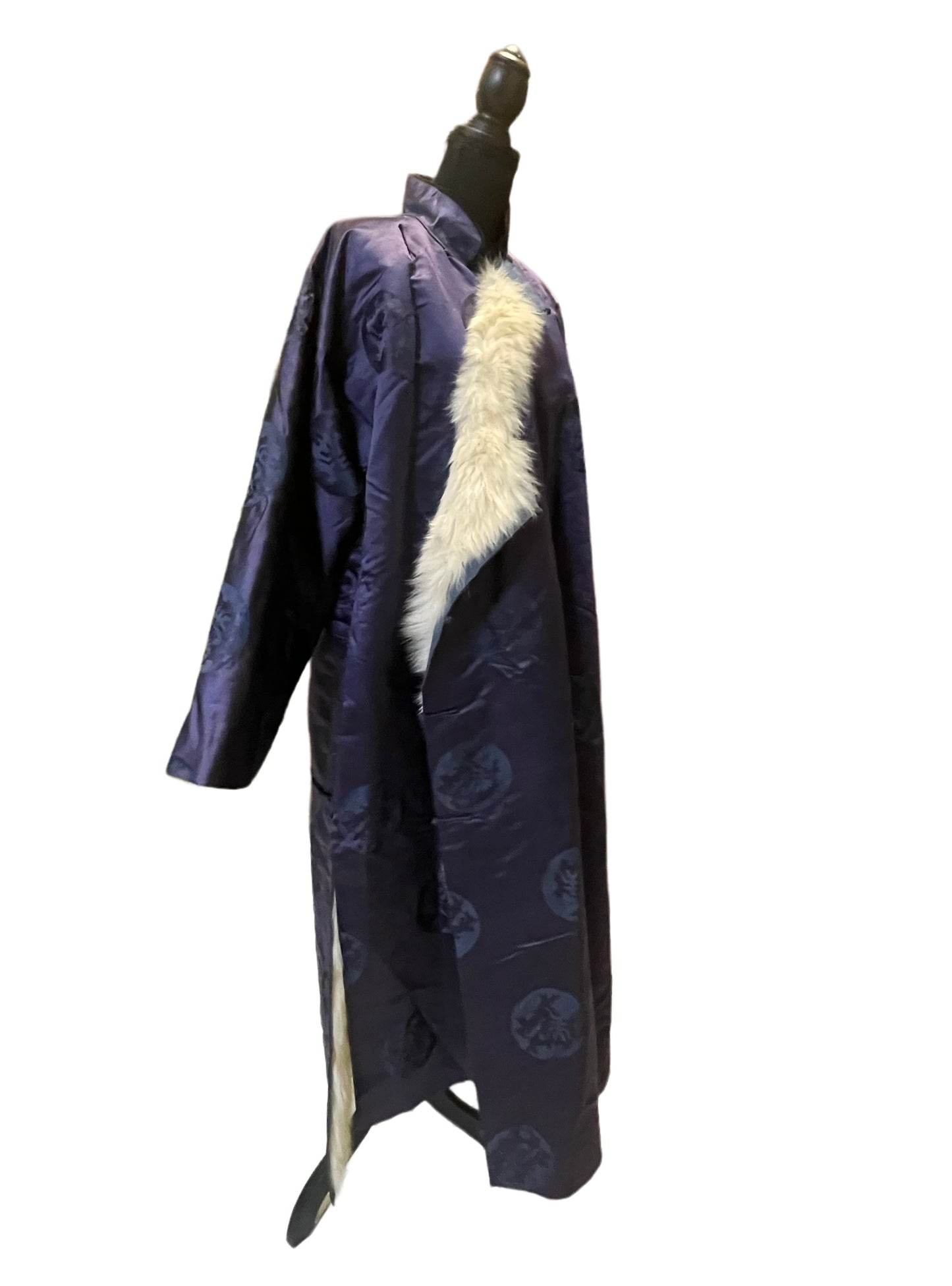 A fur lined women’s winter robe