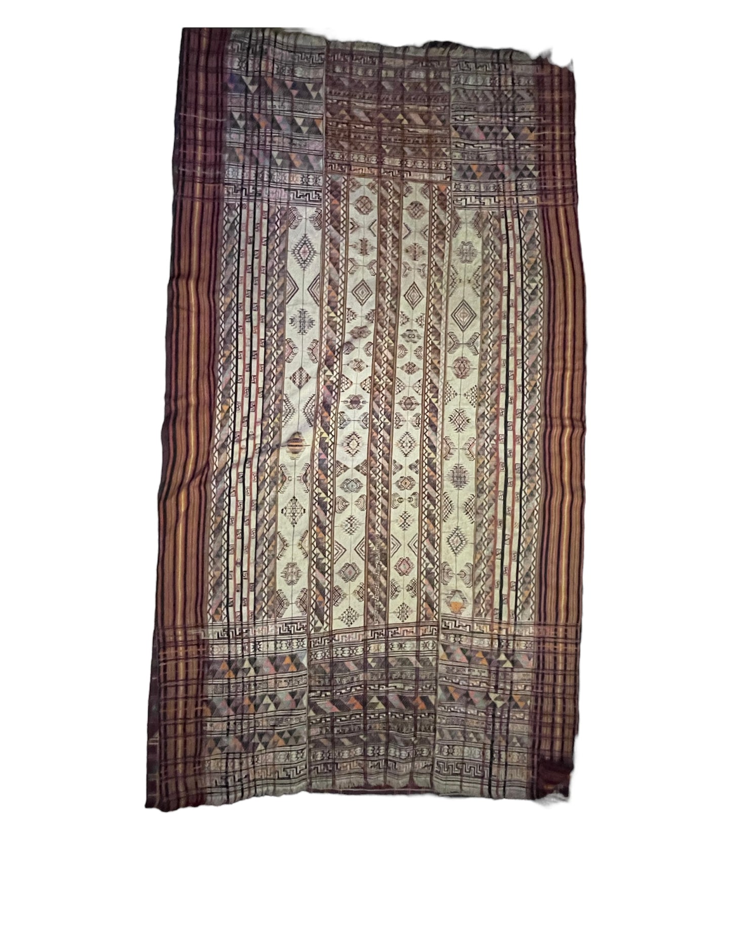 Early 20th C. Bhutanese silk Kira