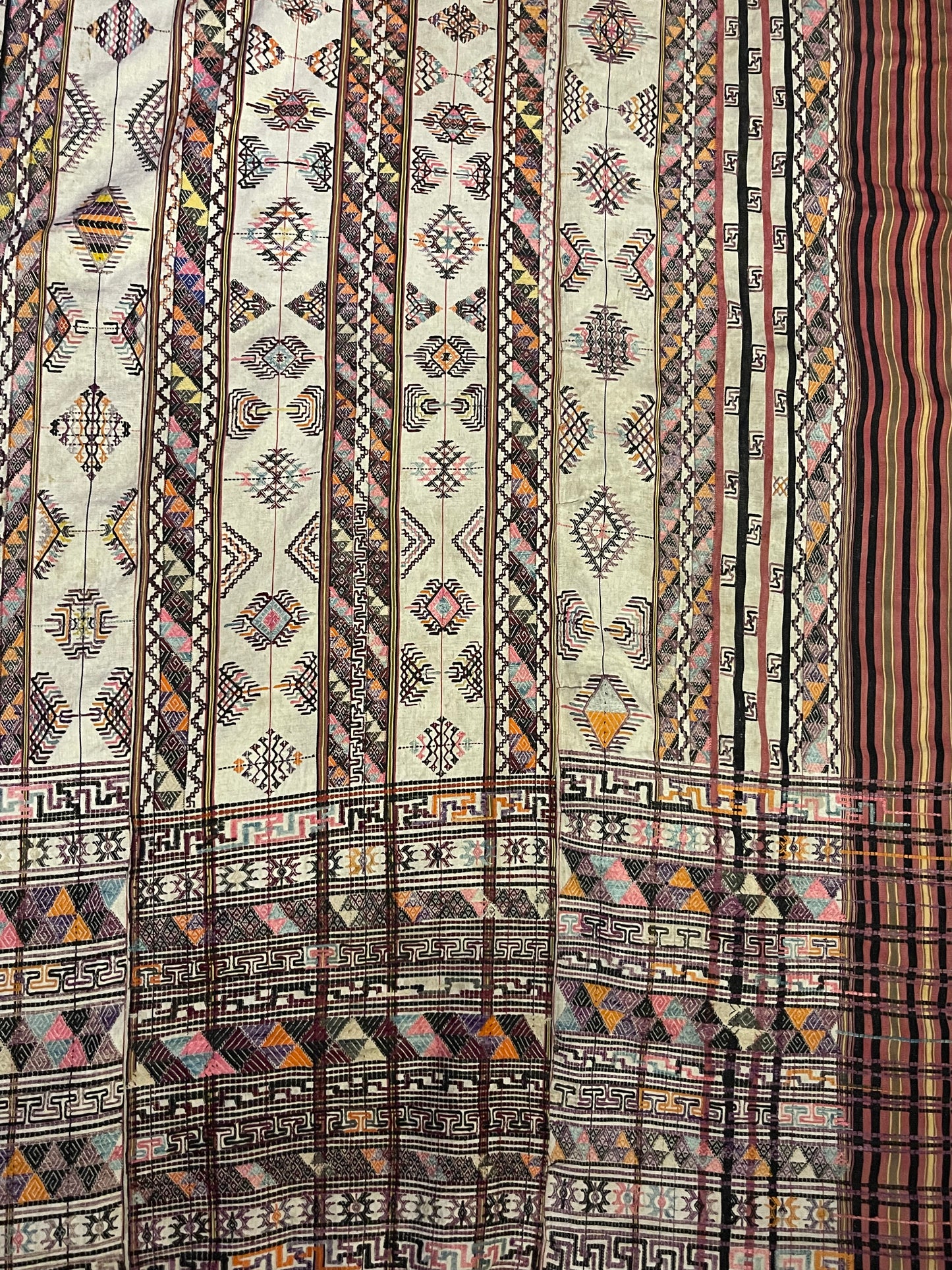 Early 20th C. Bhutanese silk Kira