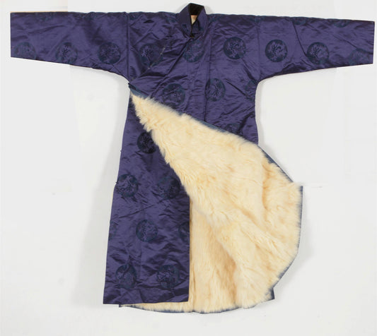 A fur lined women’s winter robe