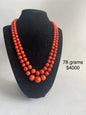 Antique coral beads necklace