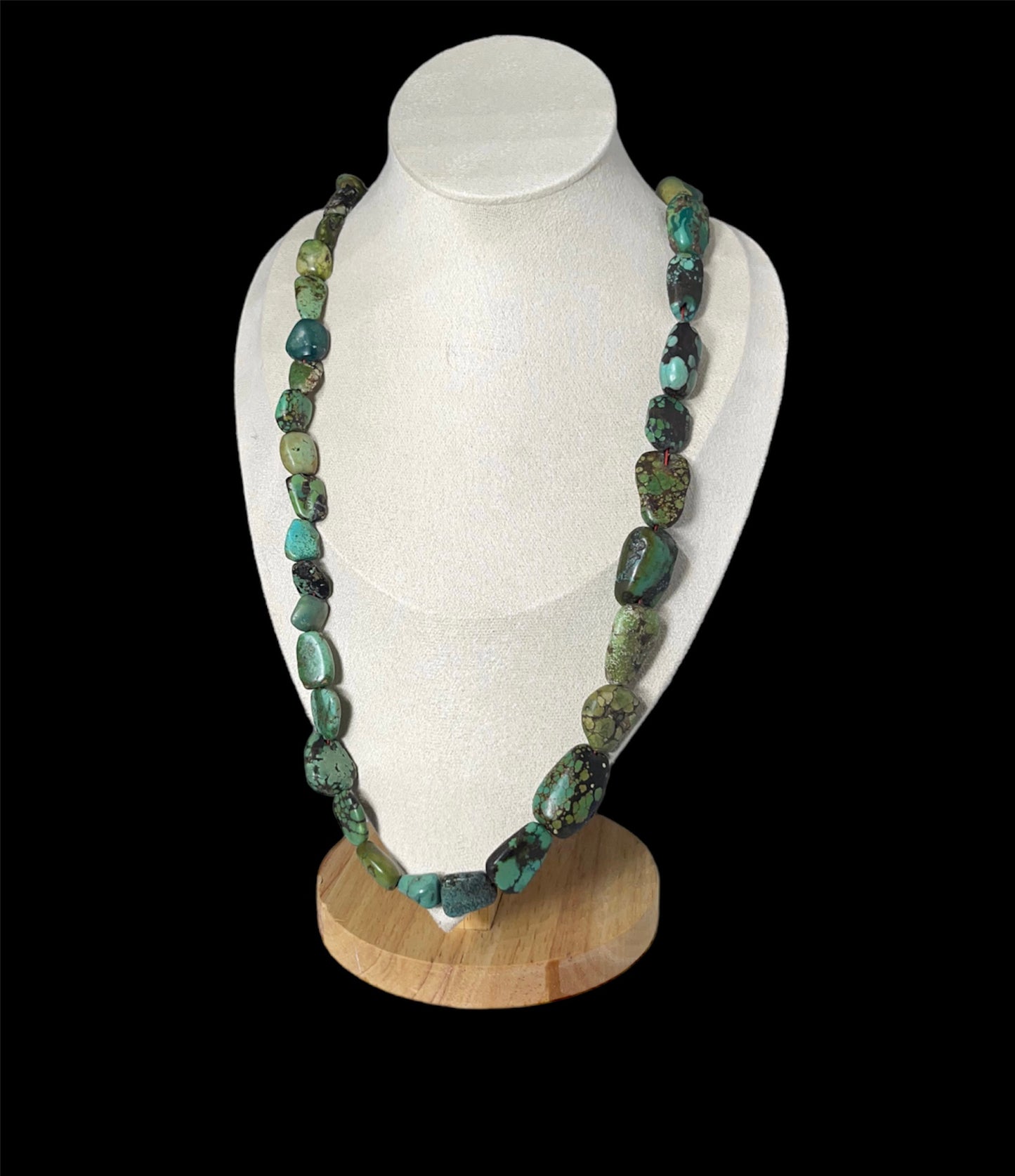 A necklace with antique Tibetan turquoise from an antique Perak