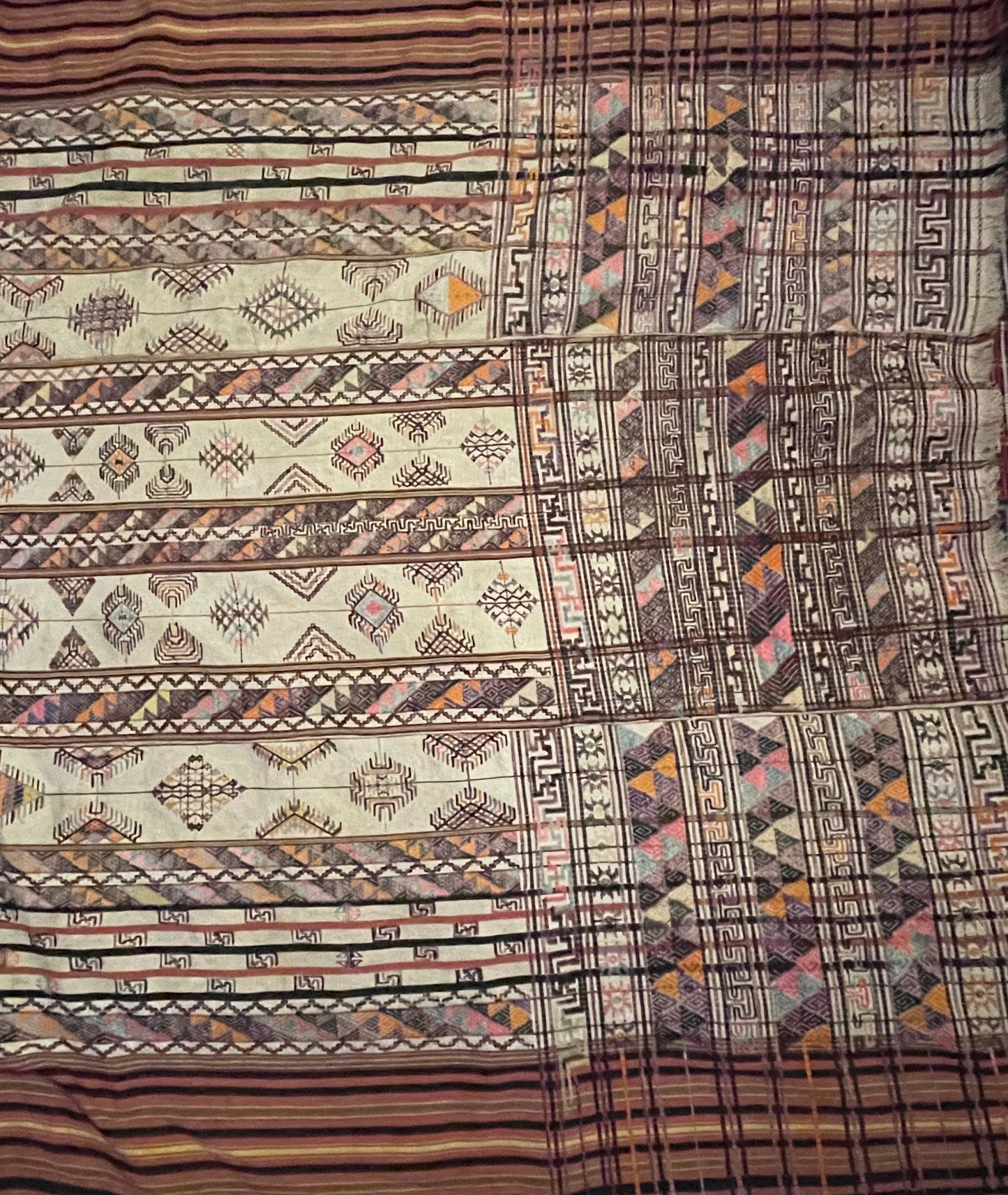 Early 20th C. Bhutanese silk Kira