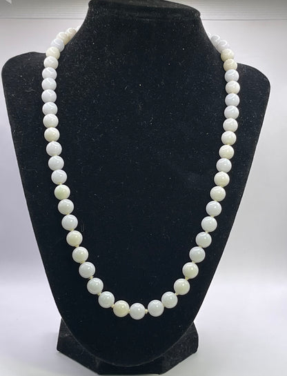 A vintage lavender jade necklace from Gumps