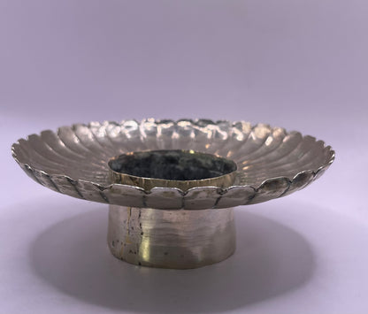 Pair of Antique silver Tibetan cup stands