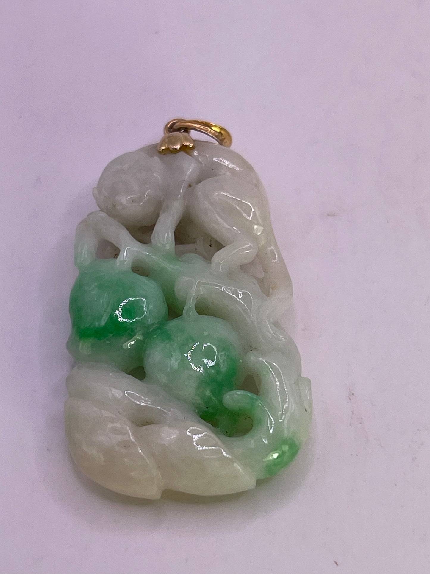 Antique jadeite carved pendant