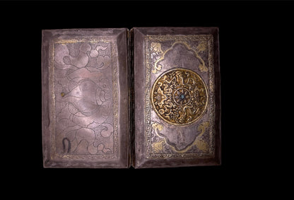 Antique silver and gilded silver Bhutanese betel nut box
