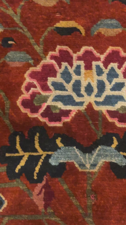 Antique Tibetan meditation rug