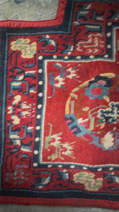 An antique Tibetan saddle rug