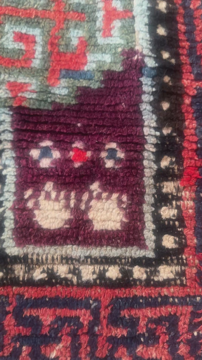 Antique Tibetan saddle rug