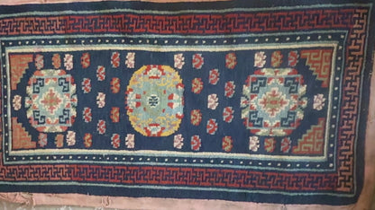 Antique 19th Century Tibetan woolen khaden- rug