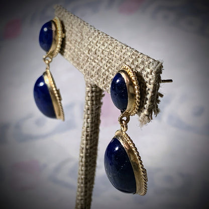 Lapis lazuli gold earrings