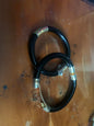 Black jade glass bangles