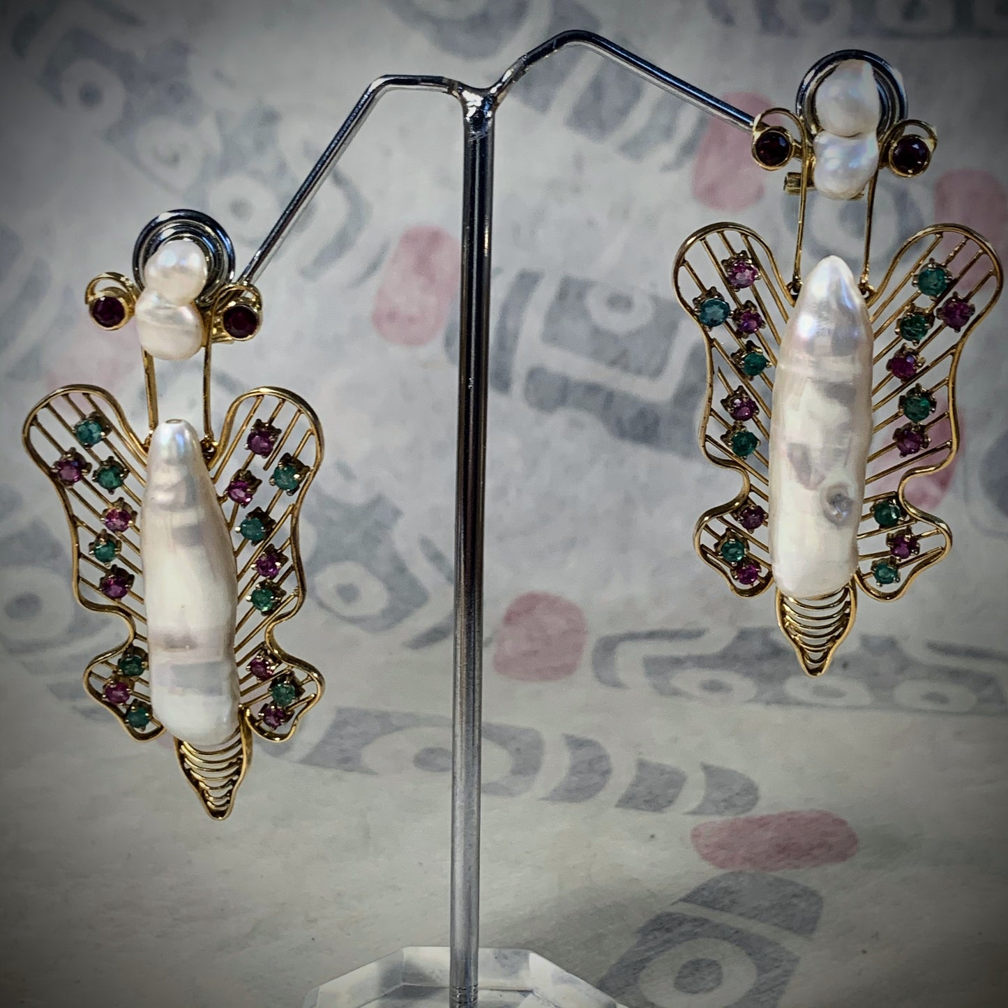 Vintage butterfly ear rings