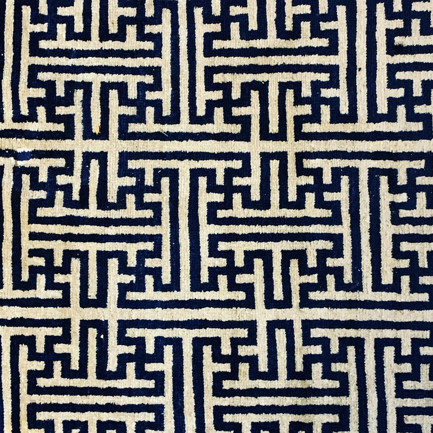 Antique Peking / Ningxia swastika rug
