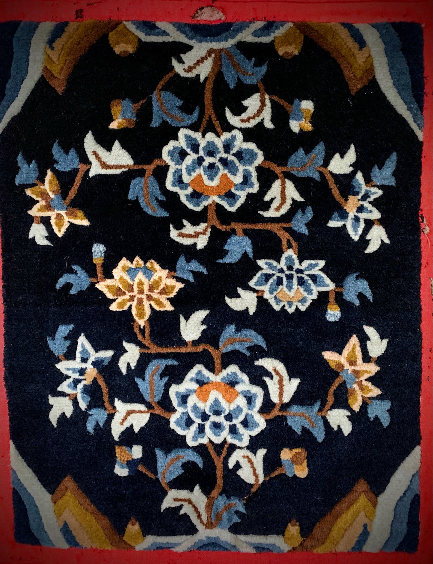 A vintage Tibetan meditation rug