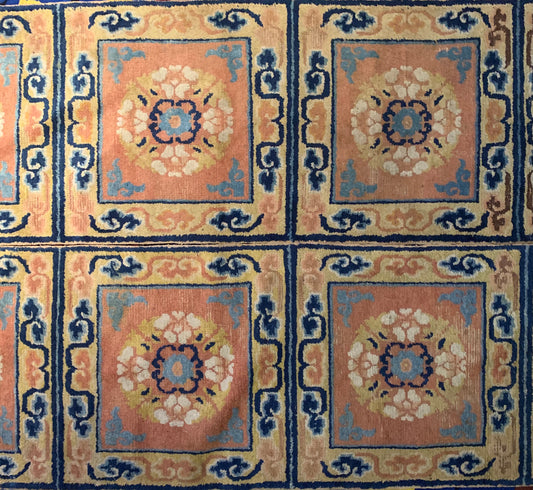 A pair of antique monastery runner carpets