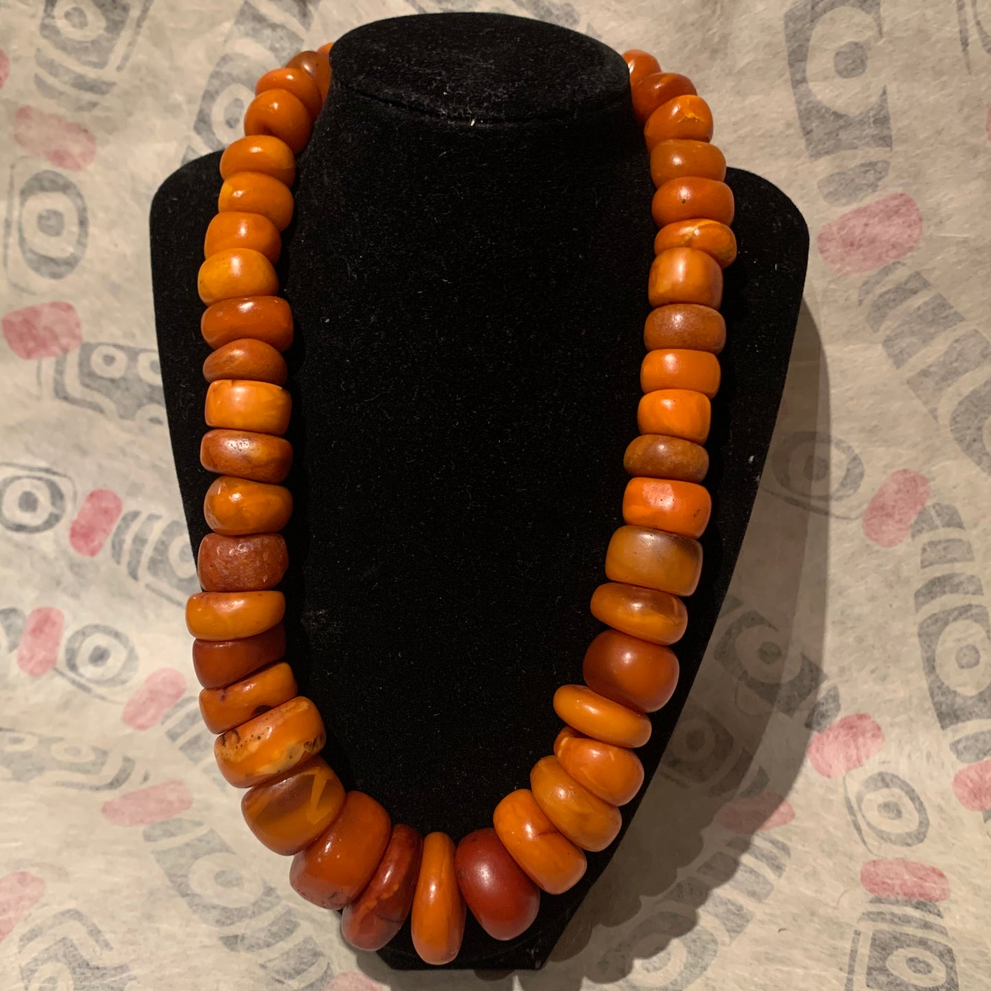 Antique amber beads