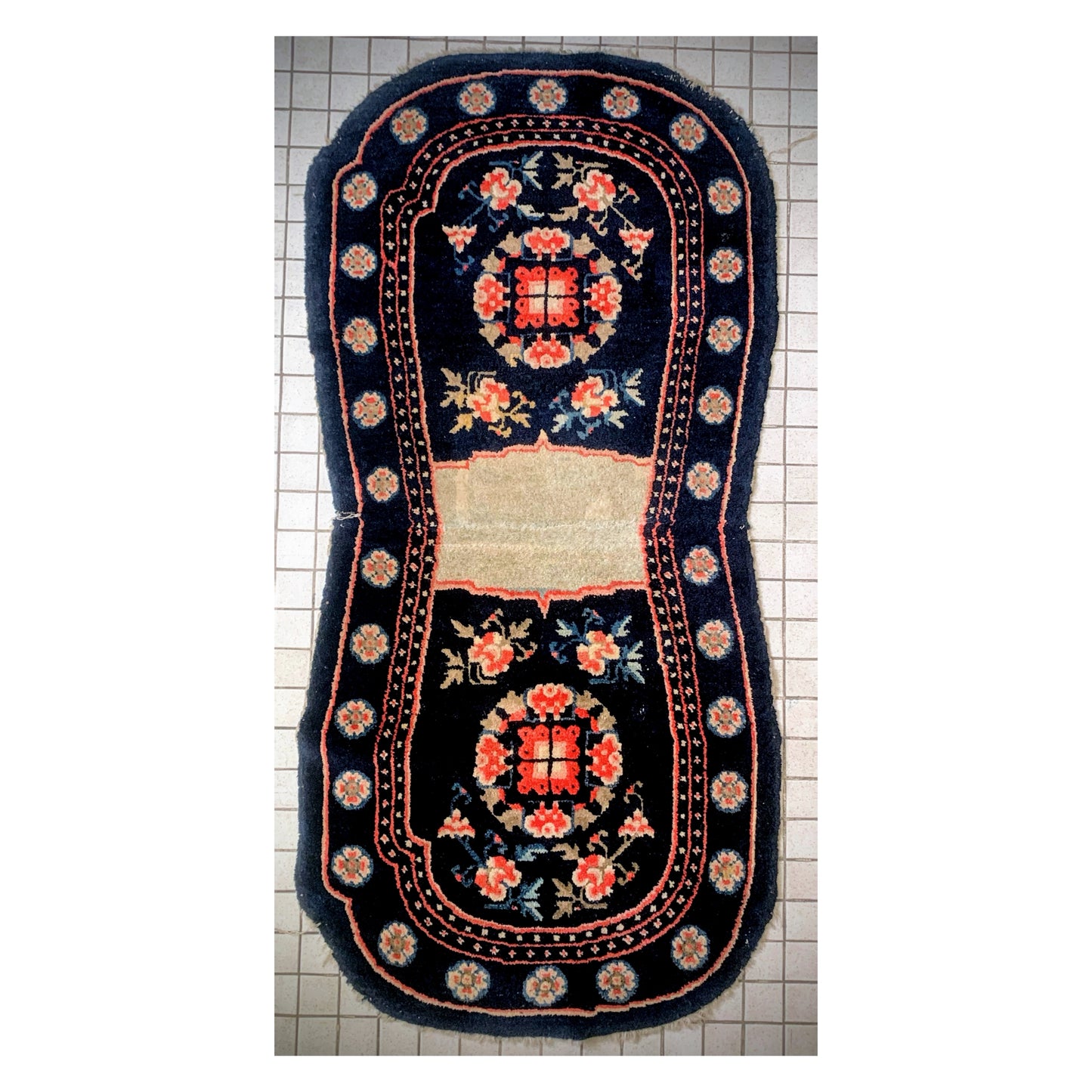 A vintage saddle rug