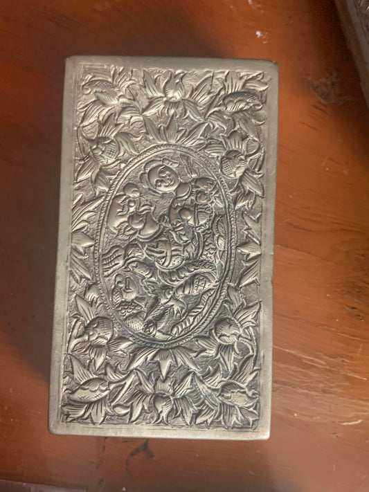 A silver repousse box