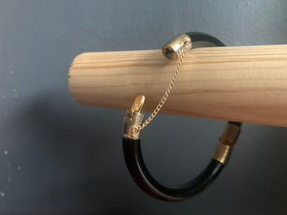 Black jade glass bangles