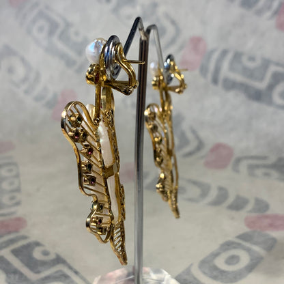 Vintage butterfly ear rings