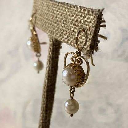 Vintage pearl earrings