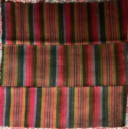 An antique Tibetan woman’s hand-woven, woolen apron - pangden.