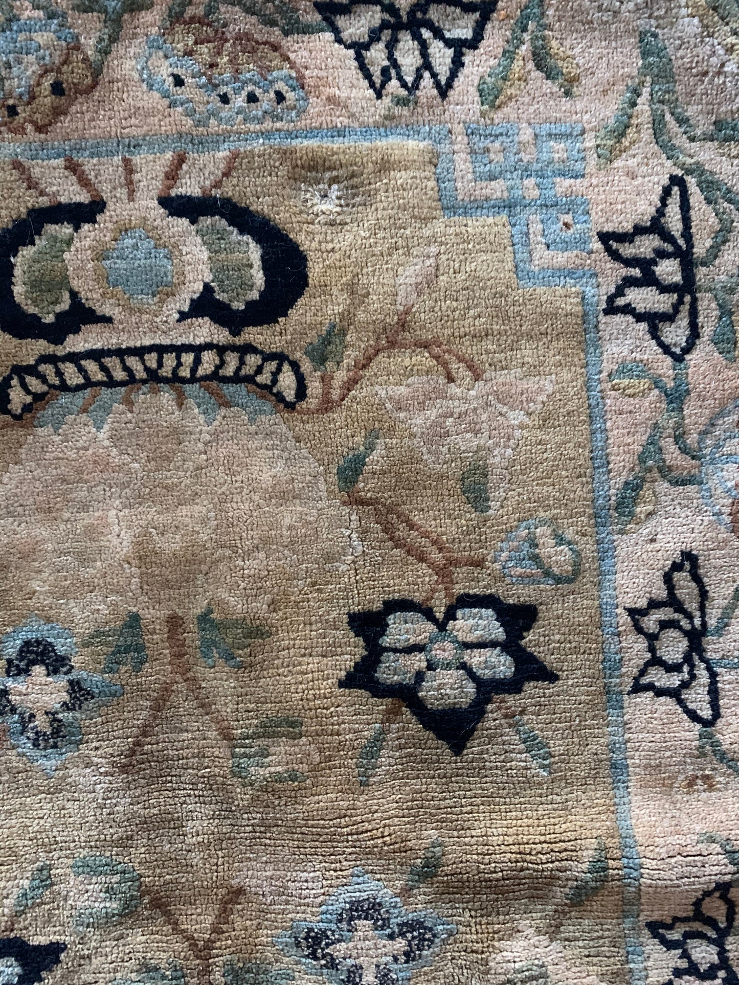 An antique Tibetan meditation rug