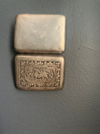 A silver box