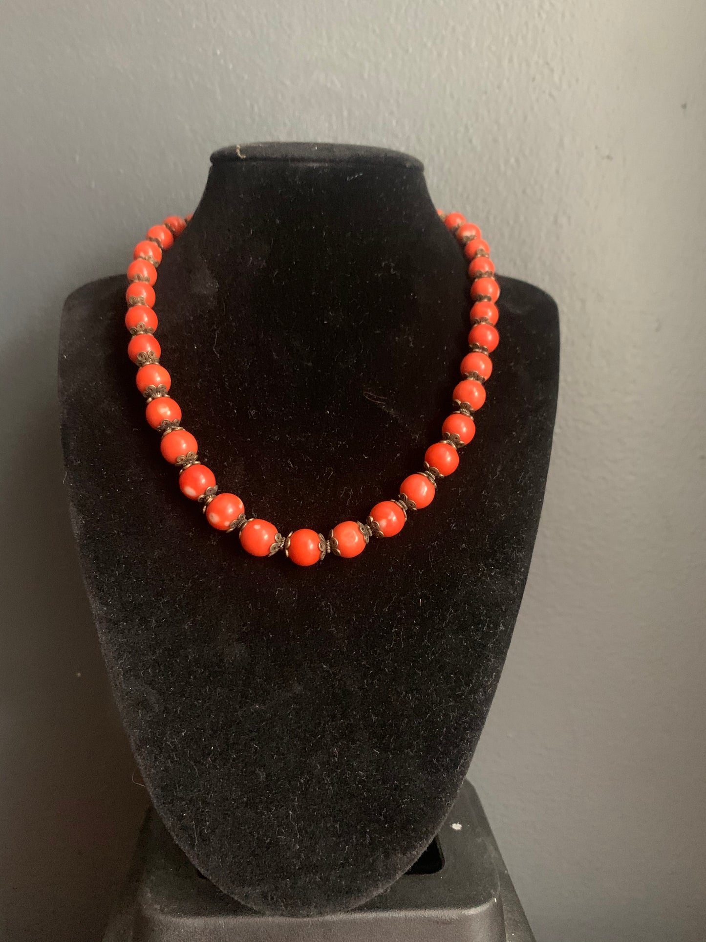 A vintage coral necklace