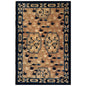 An antique ningxia dragon rug