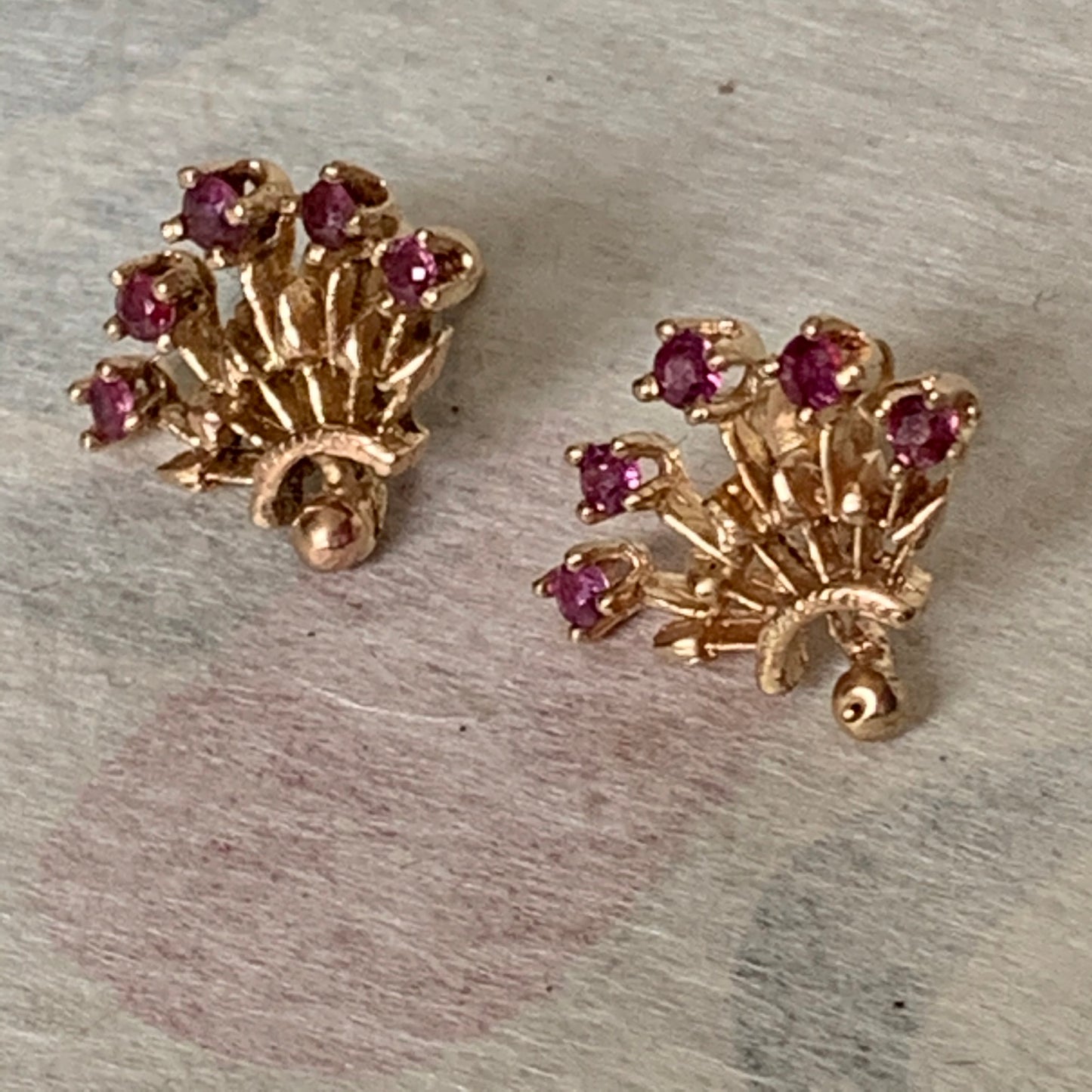 A pair of Ruby earrings