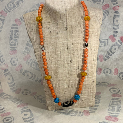 Necklace with vintage beads