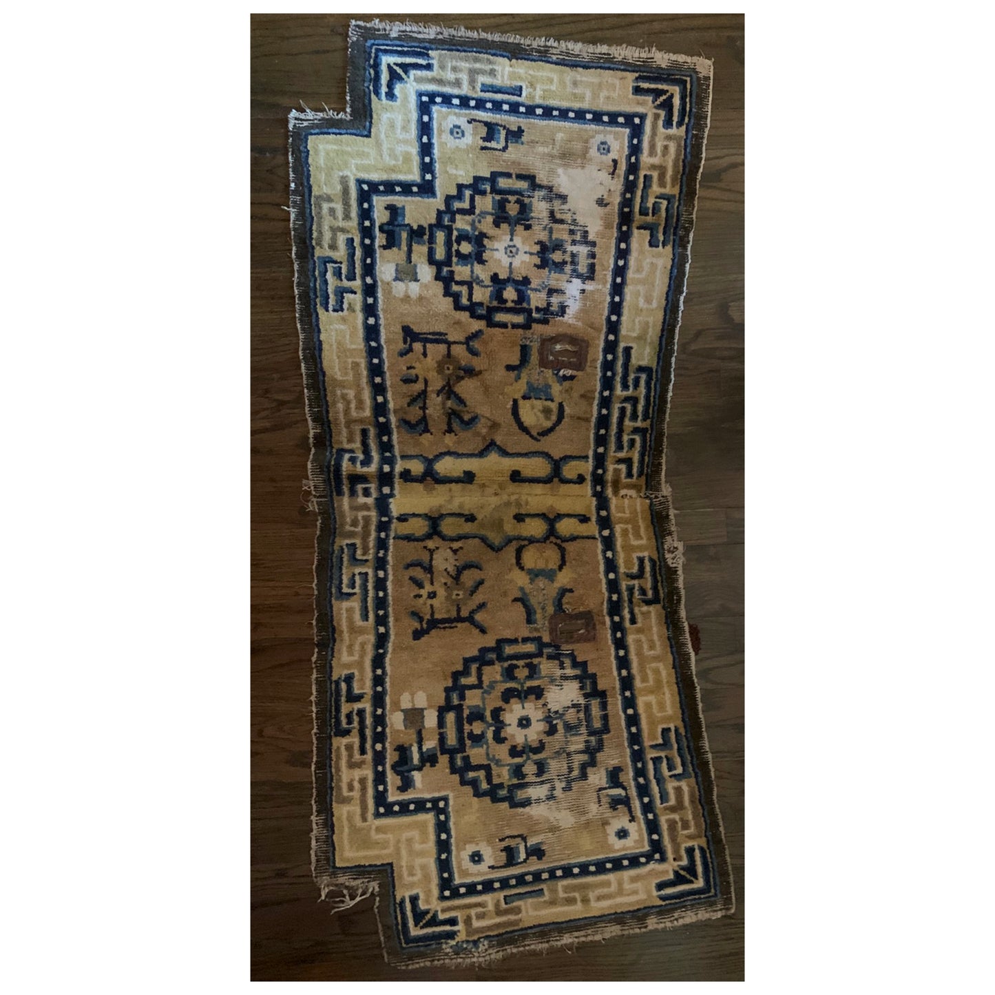 Antique Tibetan saddle rug
