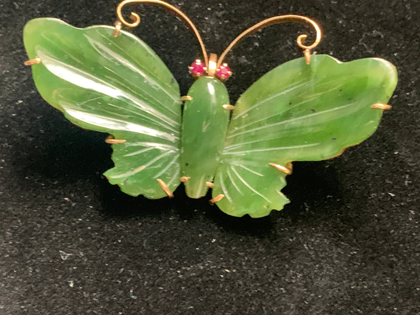 Jade -nephrite brooch
