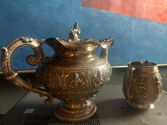 A silver tea set